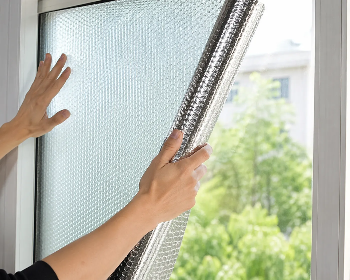 Transparante raamfolie voor betere isolatie en meer wooncomfort.